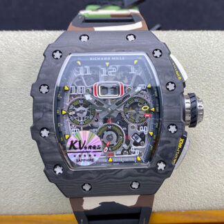 Richard Mille RM-011 Carbon Fiber Camo Strap | UK Replica - 1:1 best edition replica watches store, high quality fake watches