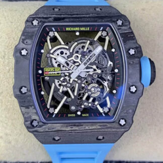 Richard Mille RM35-02 Blue Rubber Strap T+ Factory | UK Replica - 1:1 best edition replica watches store, high quality fake watches